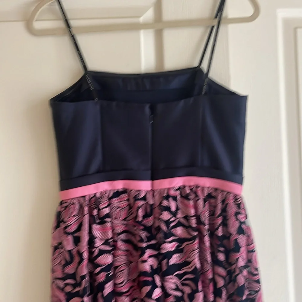 David Meister Strapless Flower Dress Size 6 - Picture 4 of 6